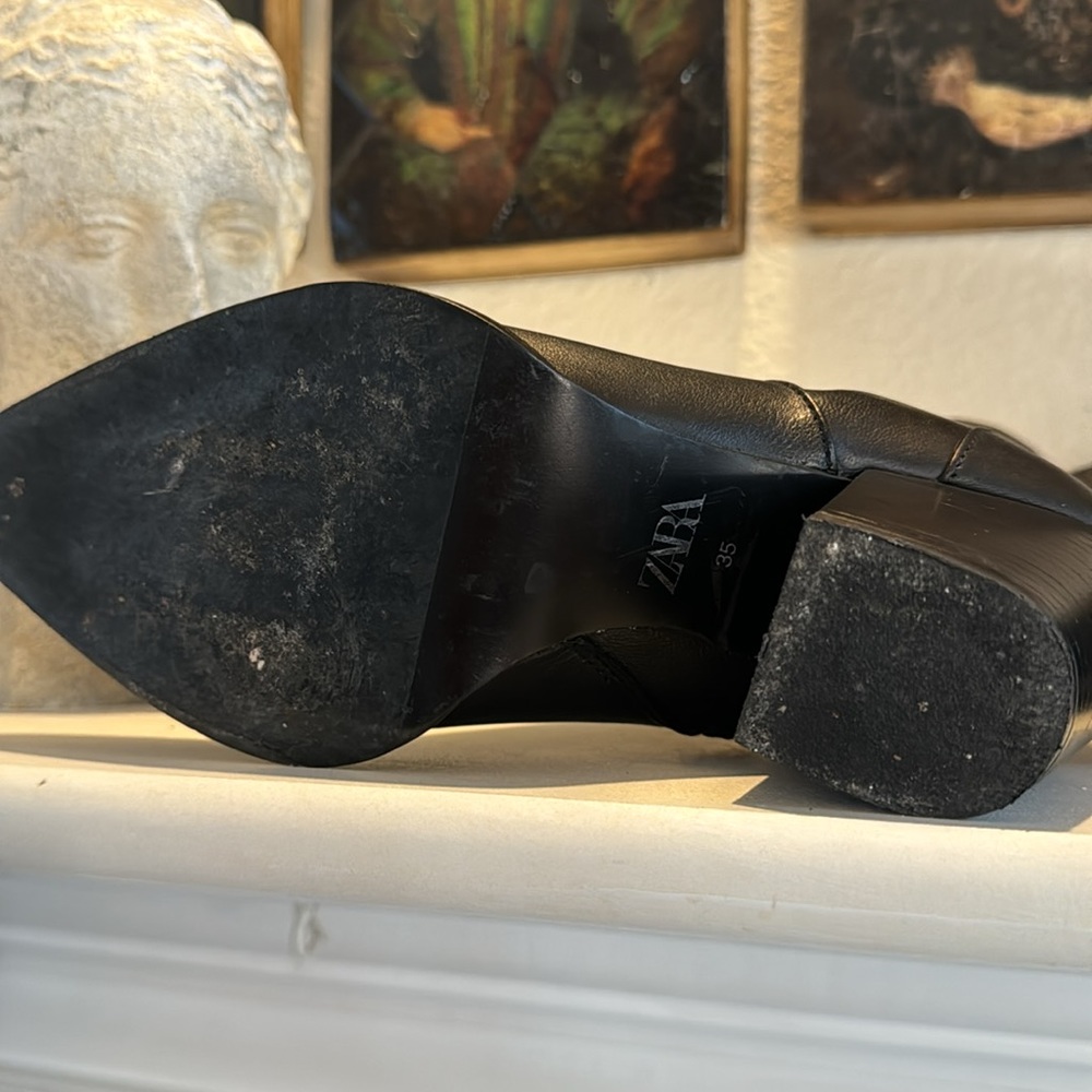 Zara Black Ankle Boots Size EU 35, Size 5 Us - Picture 12 of 12